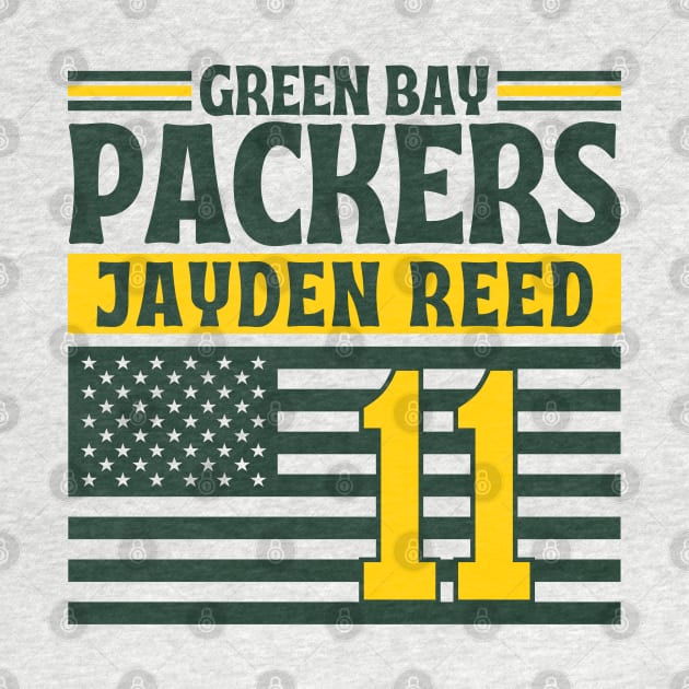 Green Bay Packers Reed 11 American Flag Football by Astronaut.co